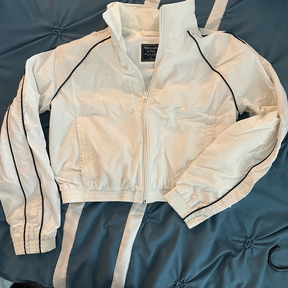 Abercrombie & Fitch White Track Jacket